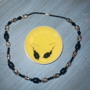Handmade antique sunflower necklace